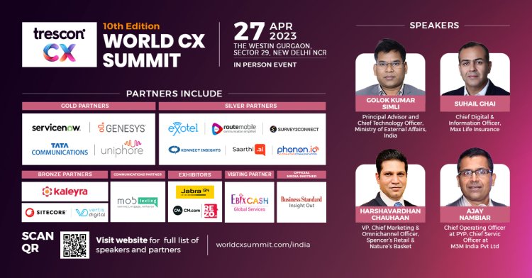 World CX Summit - India to Showcase the Impact of Customer Centricity on Business Growth.
